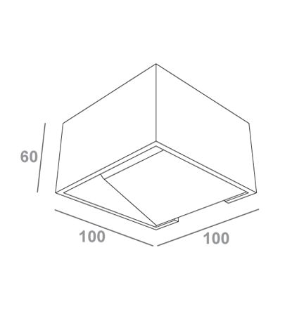Dimensions applique KAVA LED by MEGALUX 33